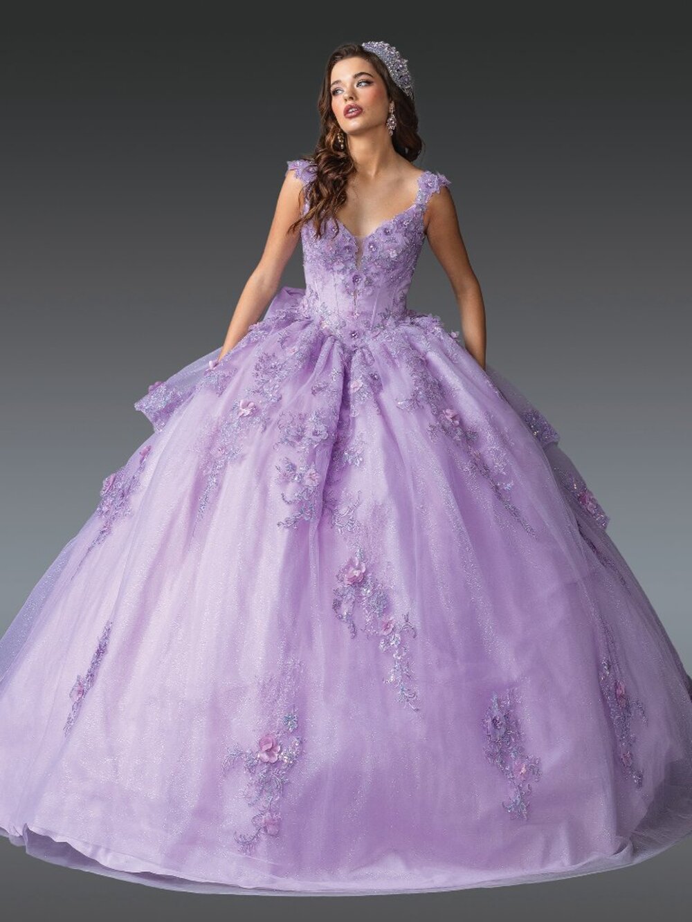 NEW LILAC Embroidered Quinceanera Ball Gown Floor Length 1952